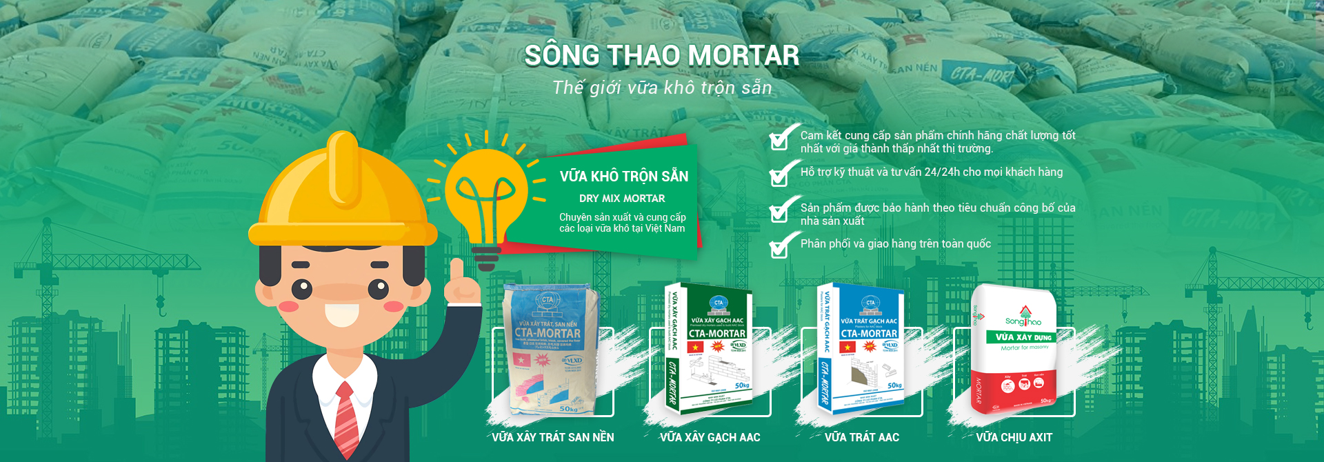 Sông Thao chuyên cung cấp các loại vữa khô